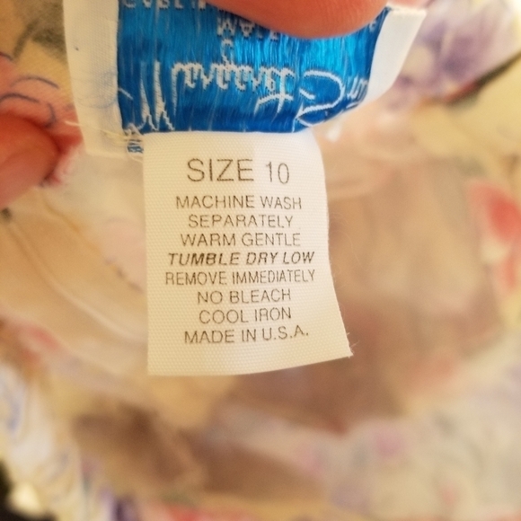 VINTAGE Margaret Smith Floral Midi A-line Skirt Size Vint 10 - Picture 7 of 10